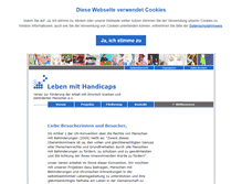 Tablet Screenshot of leben-mit-handicaps.de